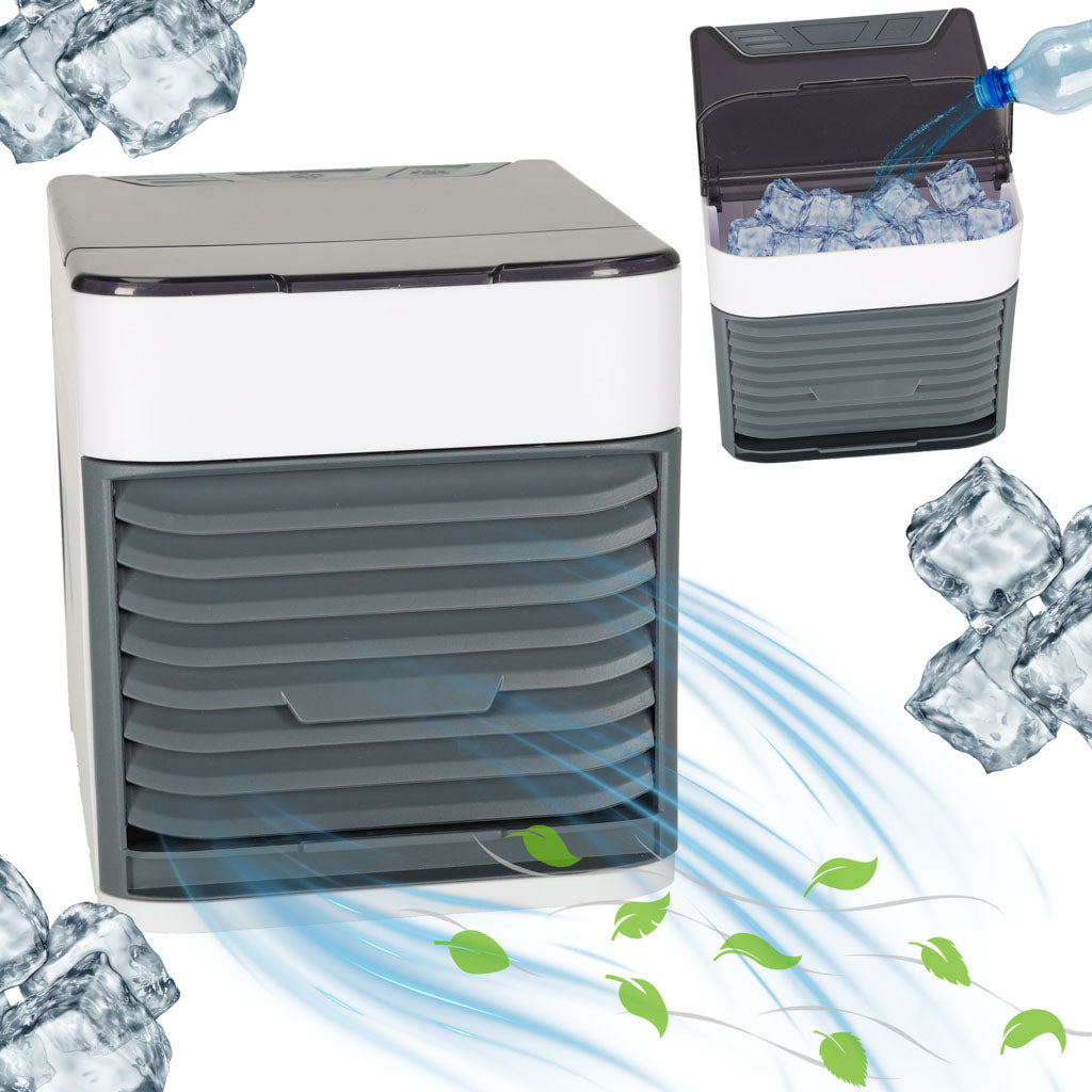 Przenośny klimatyzer wodny 3w1 USB z nawilżaniem i LED
