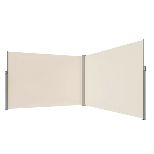 Markiza narożna boczna tarasowa LUARO parawan zwijany 180 x 620 cm beżowy