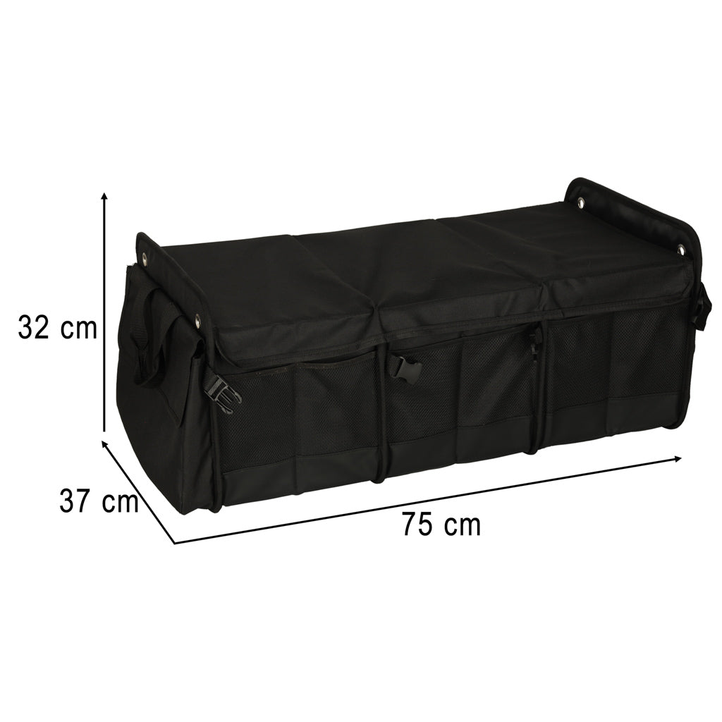 Organizer do bagażnika samochodowego z torbą termiczną XXL 100 l 3-komorowy, składany, wodoodporny, 75x37x32 cm