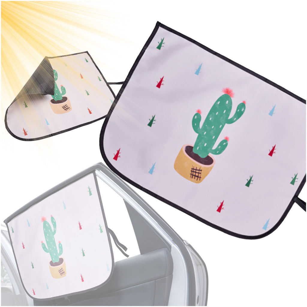 Magnetyczna osłona przeciwsłoneczna na szybę samochodową – kaktus