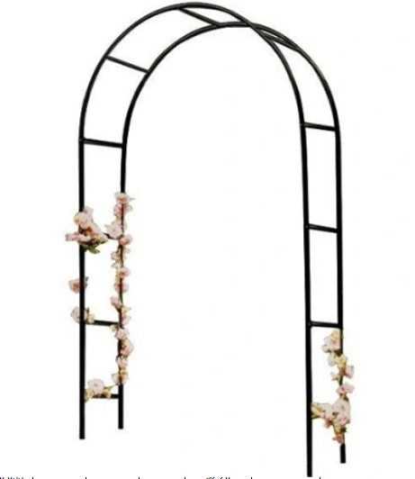 Pergola ogrodowa metalowa łuk LUARO 240 x 140 cm czarna