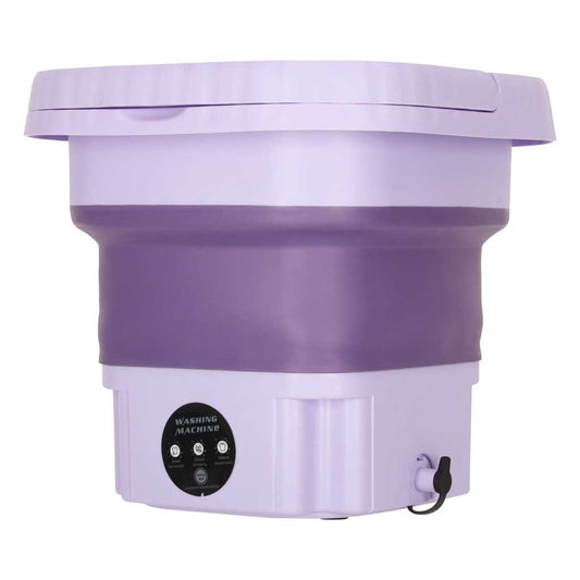 Pralka automatyczna turystyczna mini, przenośna, składana, 8l fioletowa