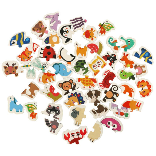Puzzle dla dzieci układanka w puszce zwierzątka 48 puzzli 24 obrazki