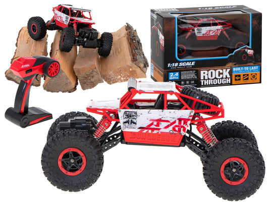 Samochód RC Rock Crawler 1:18 4WD 2,4GHz czerwony