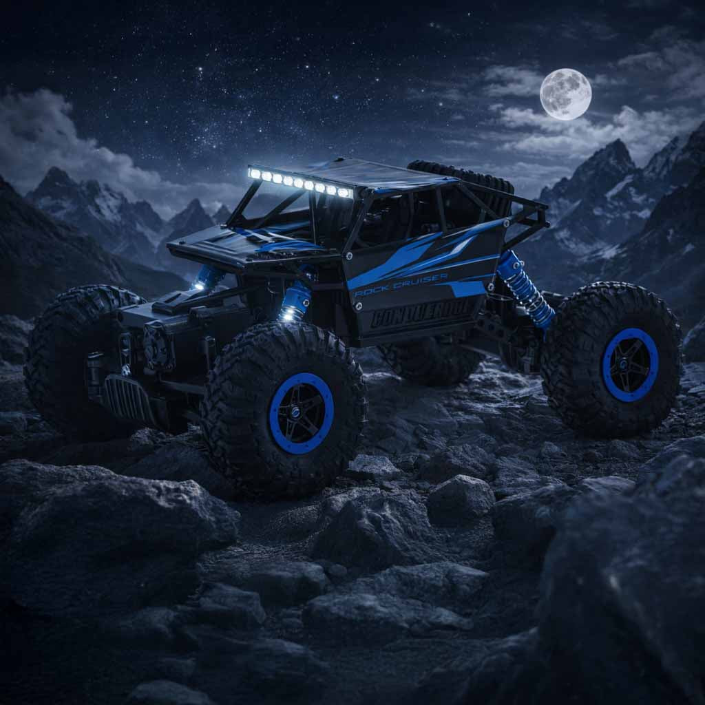 Samochód RC Rock Crawler 1:18 4WD 2,4GHz niebieski