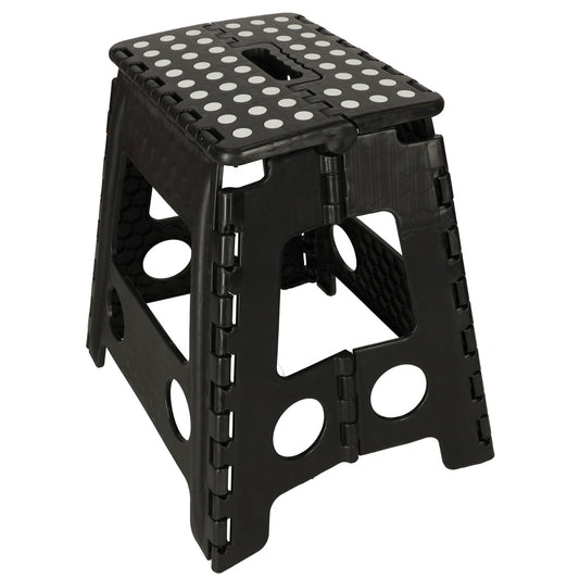 Stołek taboret składany antypoślizgowy 39,5 cm czarny
