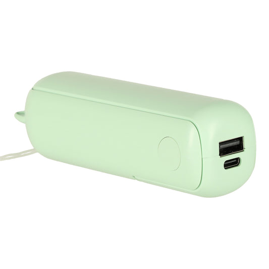 Składany mini wentylator USB 3W zielony 1200 mAh z akumulatorem i 3 trybami nawiewu