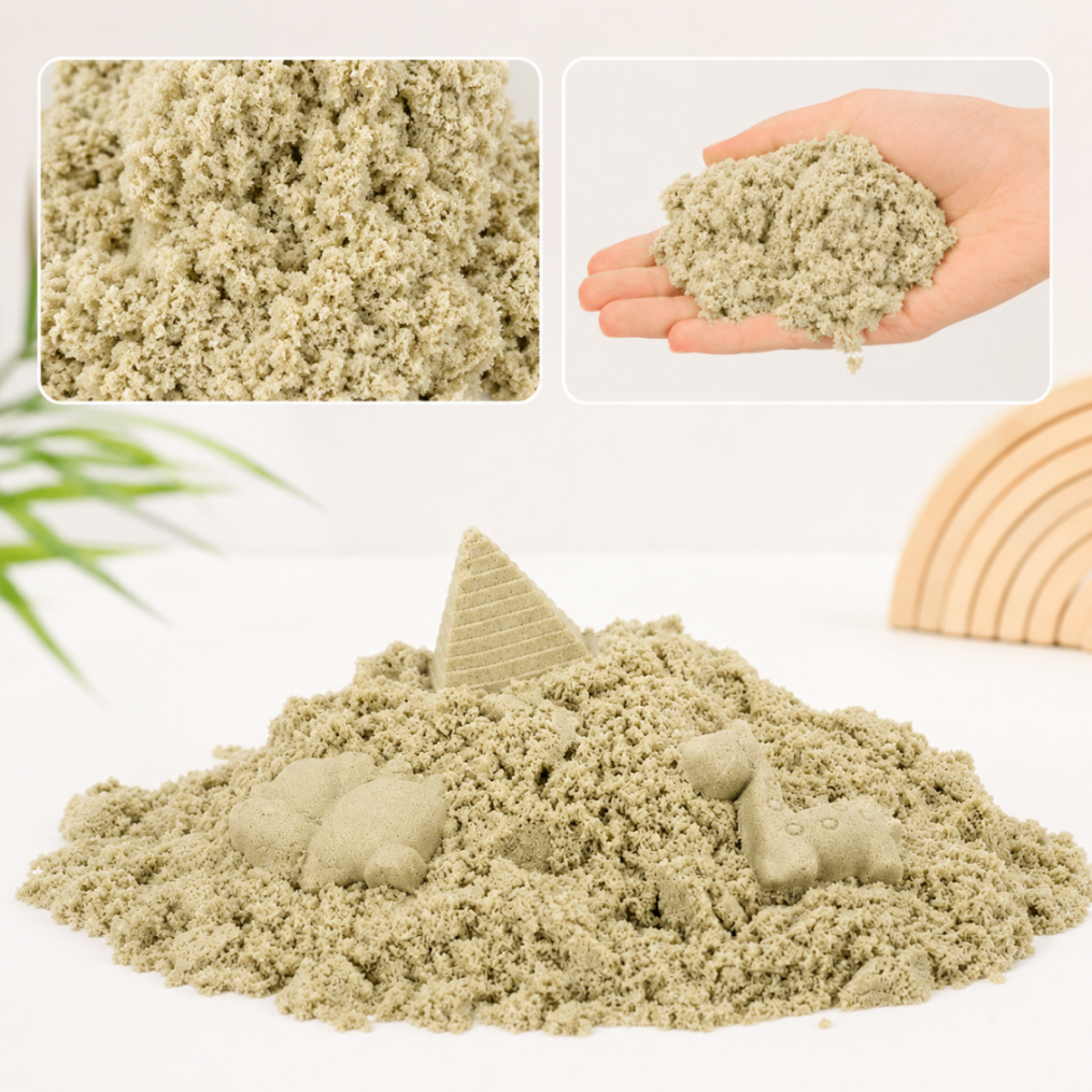 Piasek sensoryczny dla dzieci 1 kg naturalny beżowy w woreczku