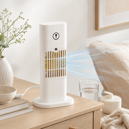 Klimator biurkowy przenośny 3w1 USB z nawilżaniem 300 ml biały