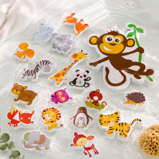Piankowe puzzle do kąpieli zwierzątka 18 el.