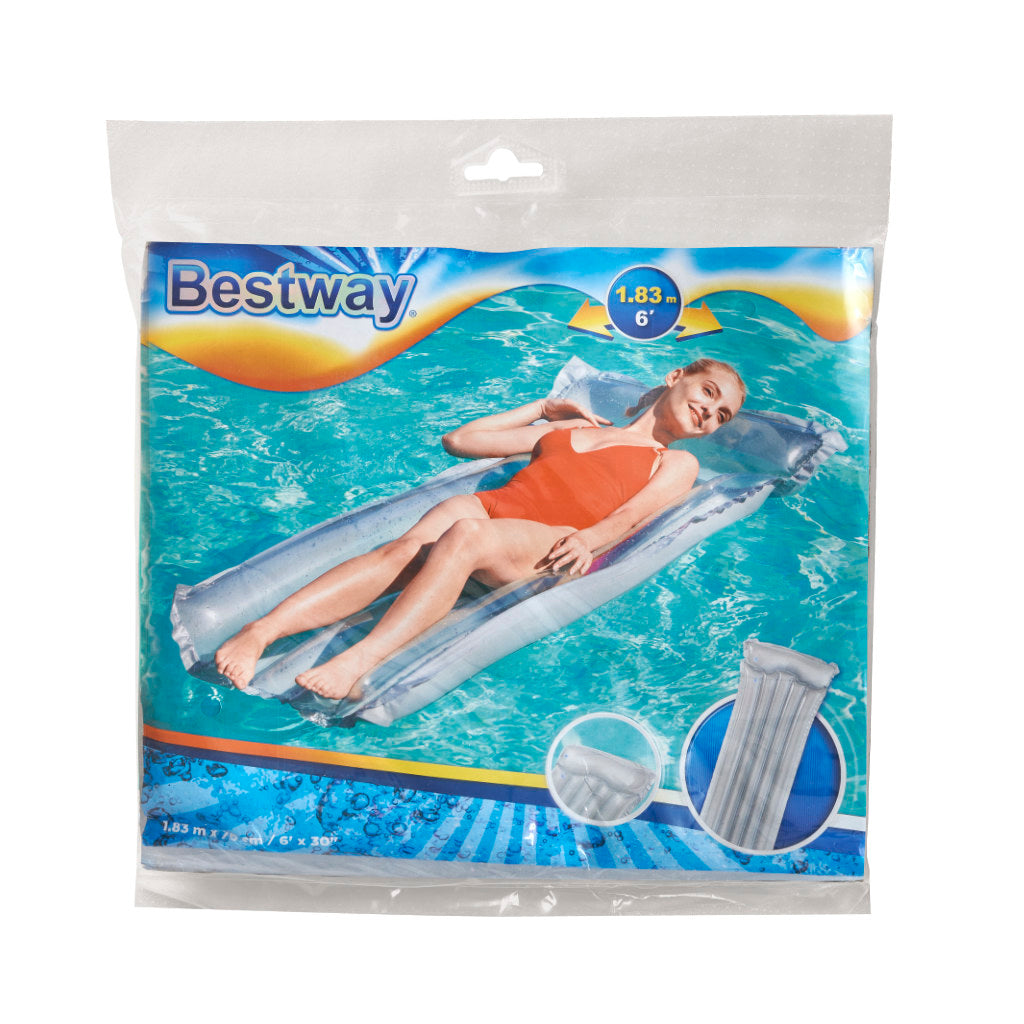 Materac dmuchany plażowy do pływania na basen wodę BESTWAY 44013 szary 90kg 183cm