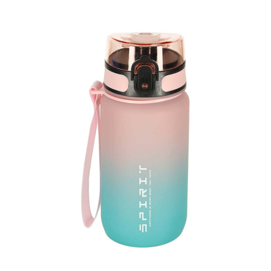 Butelka na wodę bidon z ustnikiem, BPA FREE 600ml, kolor różowo-niebieski