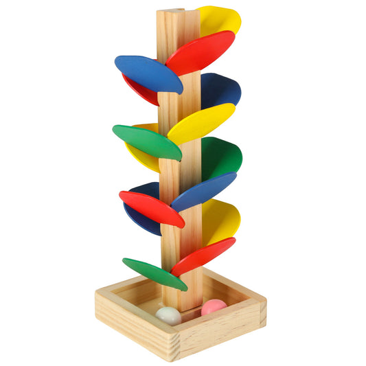 Drewniany tor kulkowy Montessori Drzewko edukacyjne 21 cm