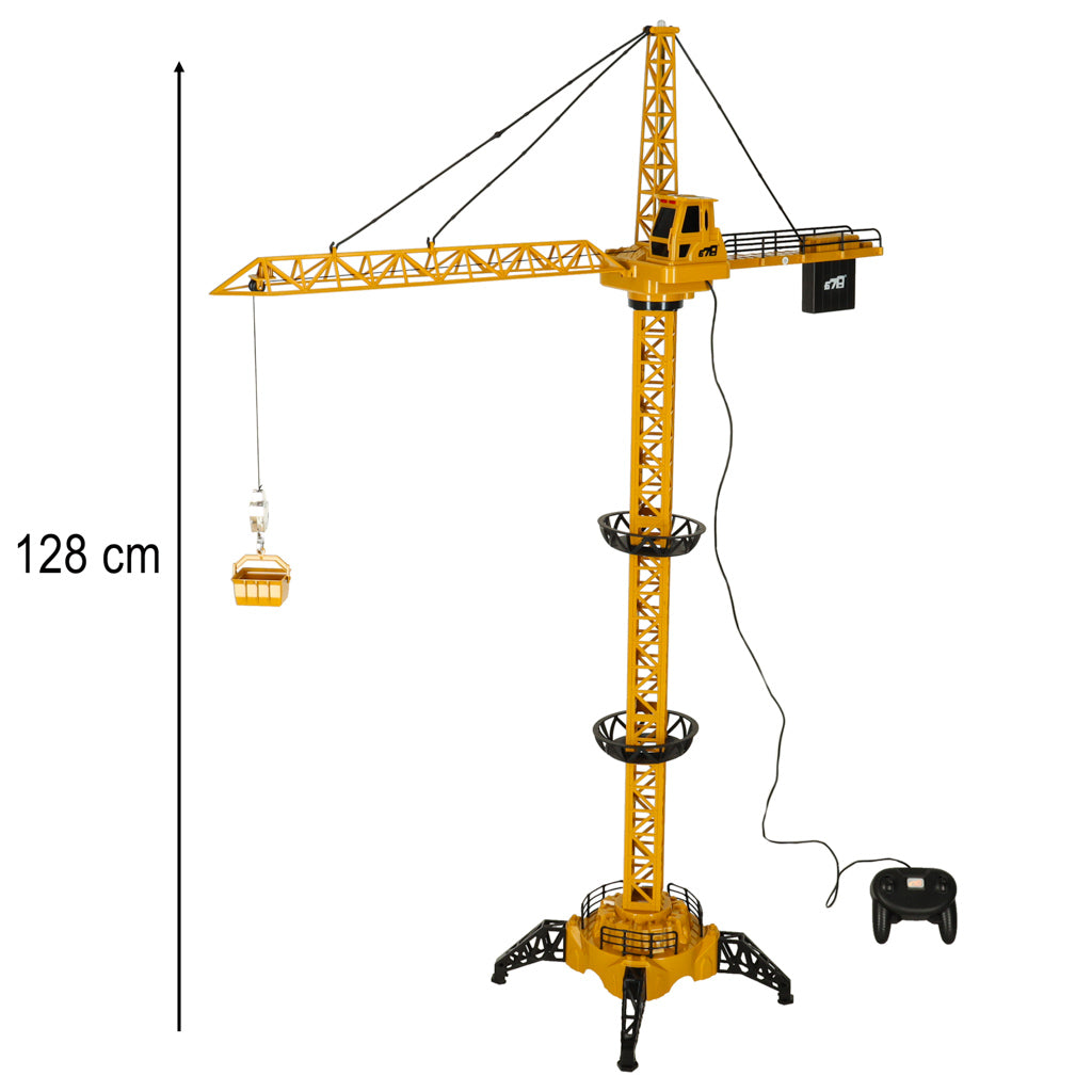 Zdalnie Sterowany Dźwig Budowlany RC z Hakiem 4CH 128 cm