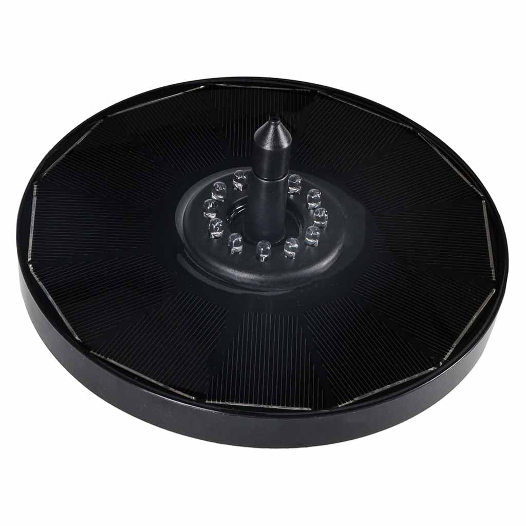 Fontanna solarna LUARO LED RGB do oczka wodnego, pływająca 16,5 cm, 8 dysz