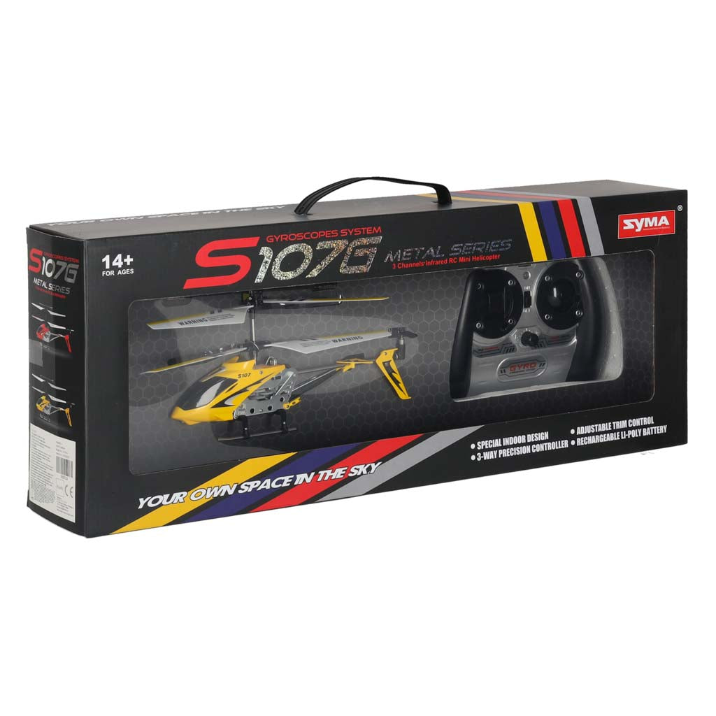 Syma S107G RC Helikopter Zdalnie Sterowany Żółty Metal Series