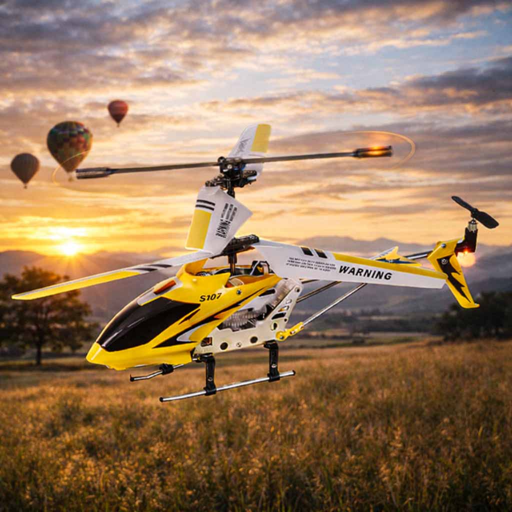 Syma S107G RC Helikopter Zdalnie Sterowany Żółty Metal Series