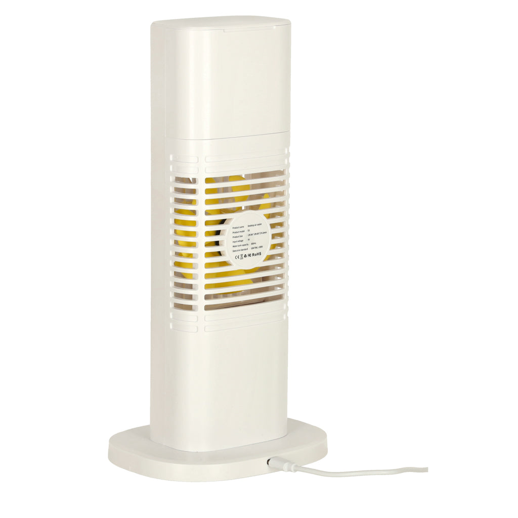 Klimator biurkowy przenośny 3w1 USB z nawilżaniem 300 ml biały