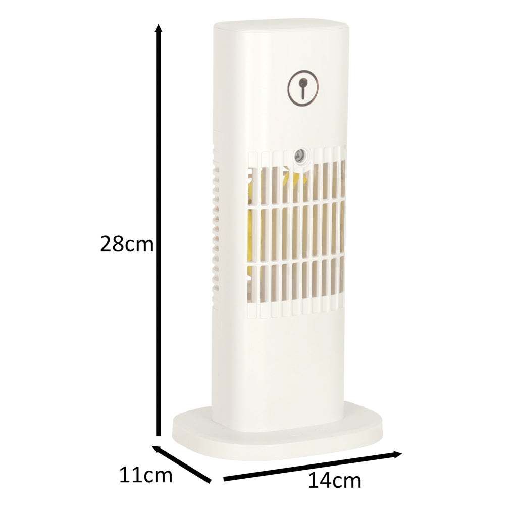Klimator biurkowy przenośny 3w1 USB z nawilżaniem 300 ml biały