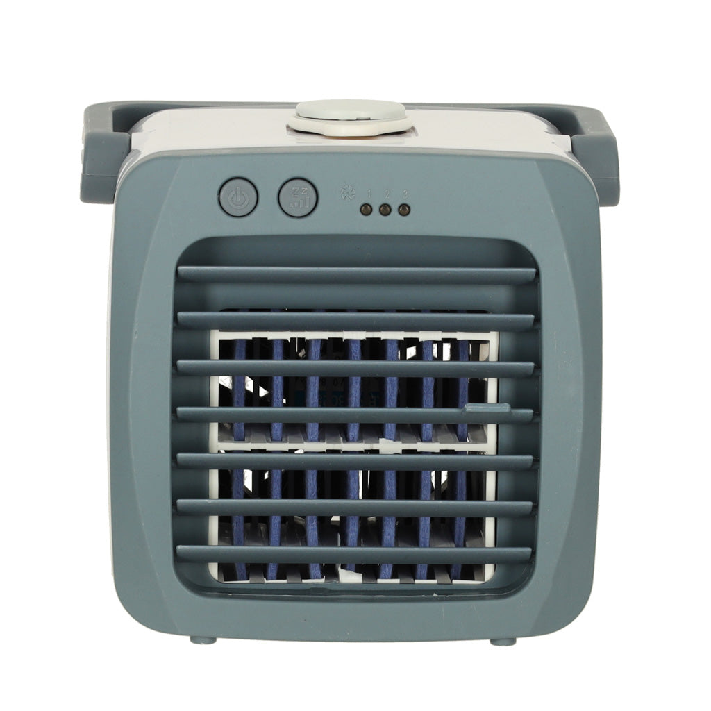 Mini klimatyzator biurkowy USB 300 ml z nawilżaczem i 3 trybami nawiewu, biały