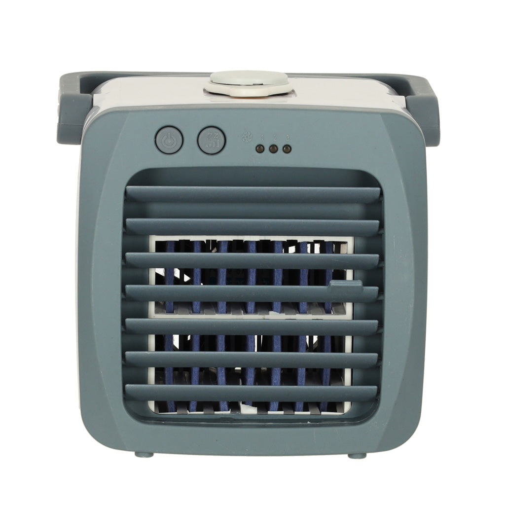 Mini klimatyzator biurkowy USB 300 ml z nawilżaczem i 3 trybami nawiewu, biały