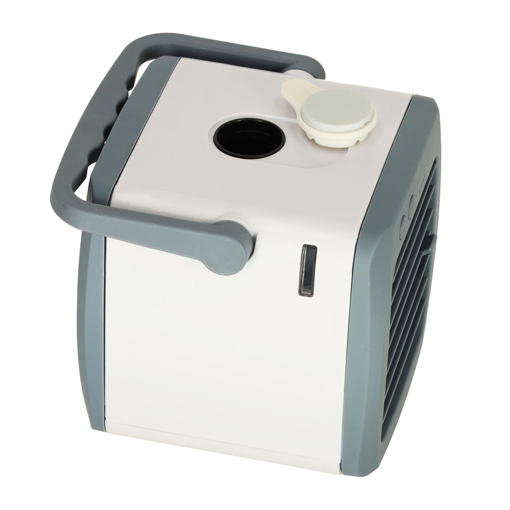 Mini klimatyzator biurkowy USB 300 ml z nawilżaczem i 3 trybami nawiewu, biały