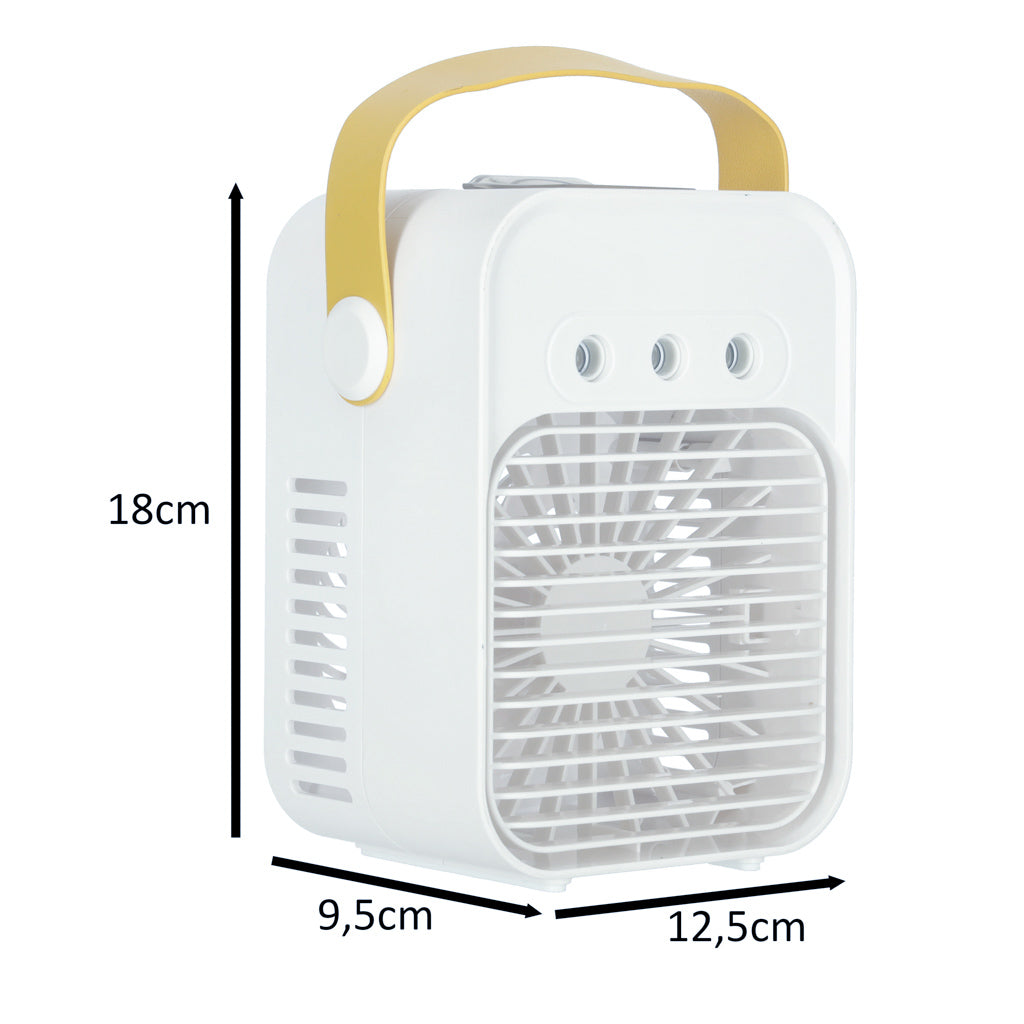Przenośny klimatyzator biurkowy 3w1 na wodę USB LED, biały