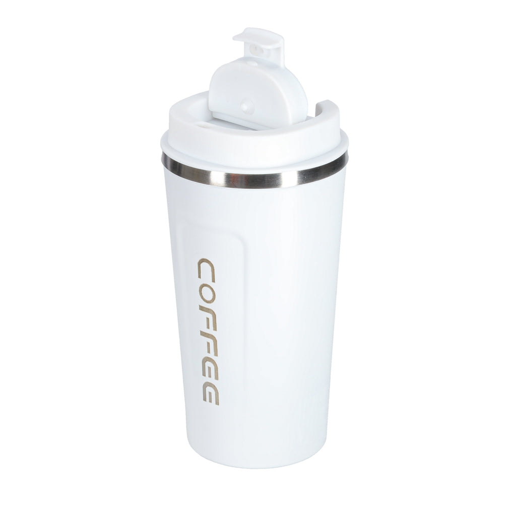 Kubek podróżny LED z ustnikiem 500ml biały