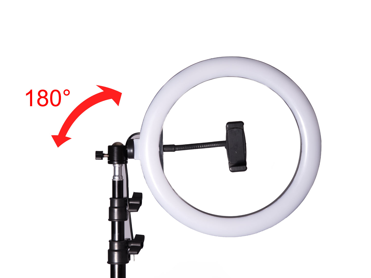Lampa pierścieniowa LED 60W z uchwytem na telefon i statywem 220 cm