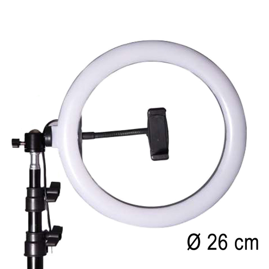 Lampa pierścieniowa LED 60W z uchwytem na telefon i statywem 220 cm
