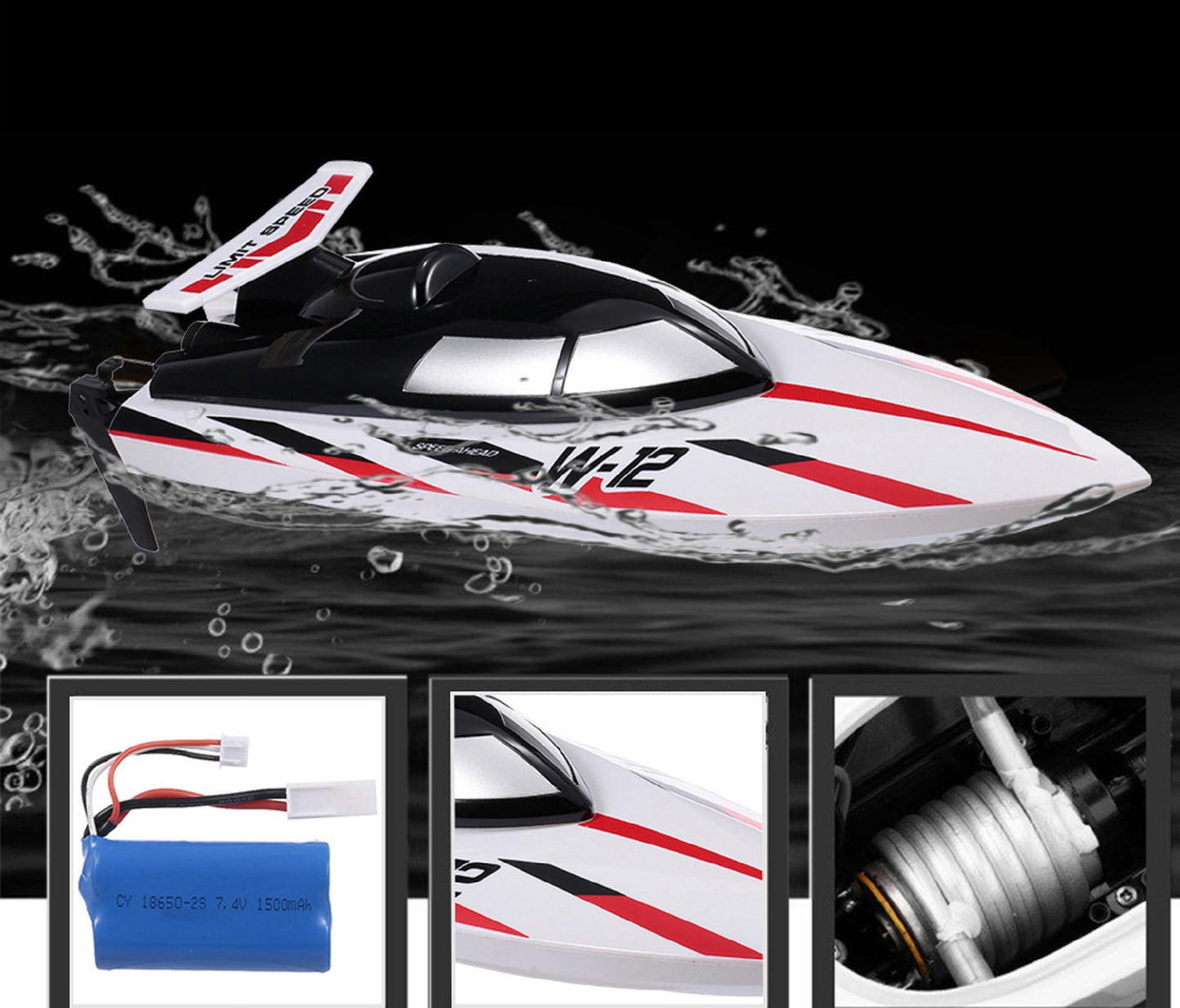 Łódź motorowa RC WLtoys WL912A 2.4GHz 35 km/h 46 cm