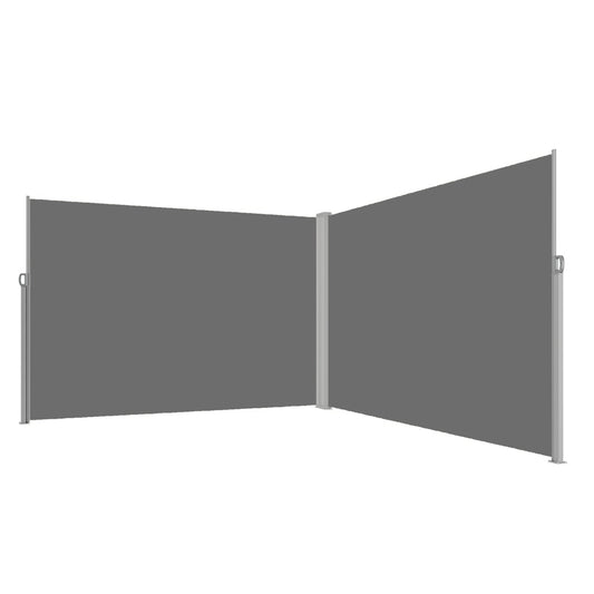 Markiza narożna boczna tarasowa LUARO parawan zwijany 180 x 620 cm szary