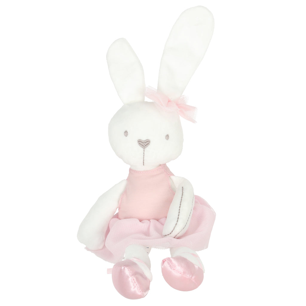 Maskotka pluszowa pluszak przytulanka królik zajączek w różowej sukience 42 cm