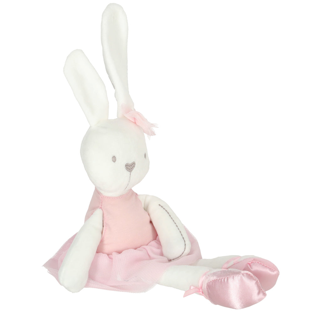 Maskotka pluszowa pluszak przytulanka królik zajączek w różowej sukience 42 cm