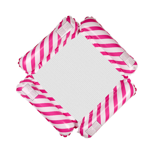 Dmuchany materac wodny 3w1 fotel plażowy basen różowy 100 x 100 cm