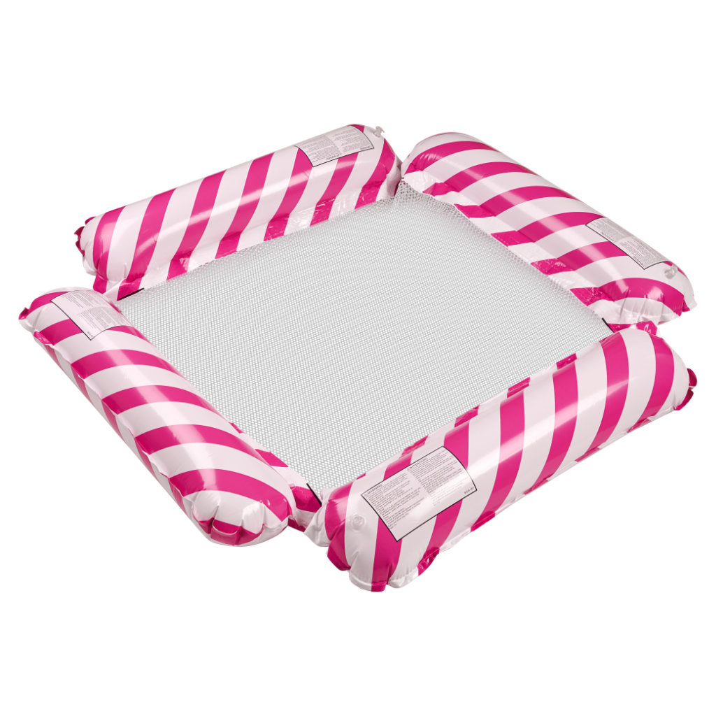 Dmuchany materac wodny 3w1 fotel plażowy basen różowy 100 x 100 cm
