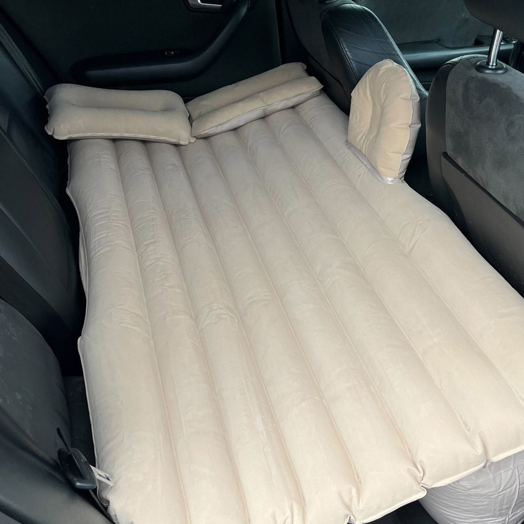 Materac samochodowy dmuchany 130 x 80 cm z pompką beżowy