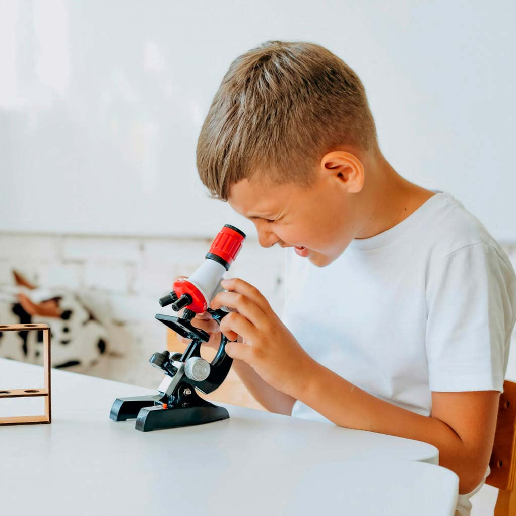 Mikroskop edukacyjny naukowy dla dzieci 1200x z akcesoriami