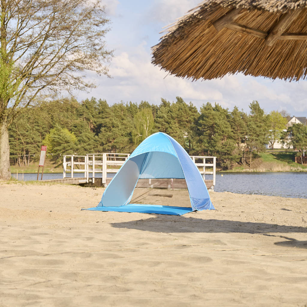 Namiot plażowy samorozkładający UV XXL z torbą – wodoodporny, z moskitierą i podłogą