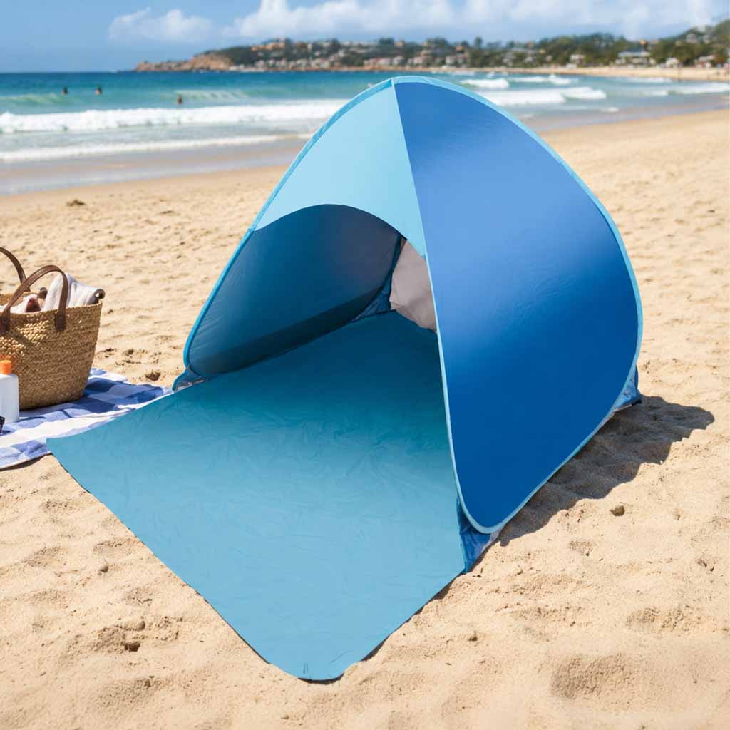Namiot plażowy samorozkładający UV XXL z torbą – wodoodporny, z moskitierą i podłogą
