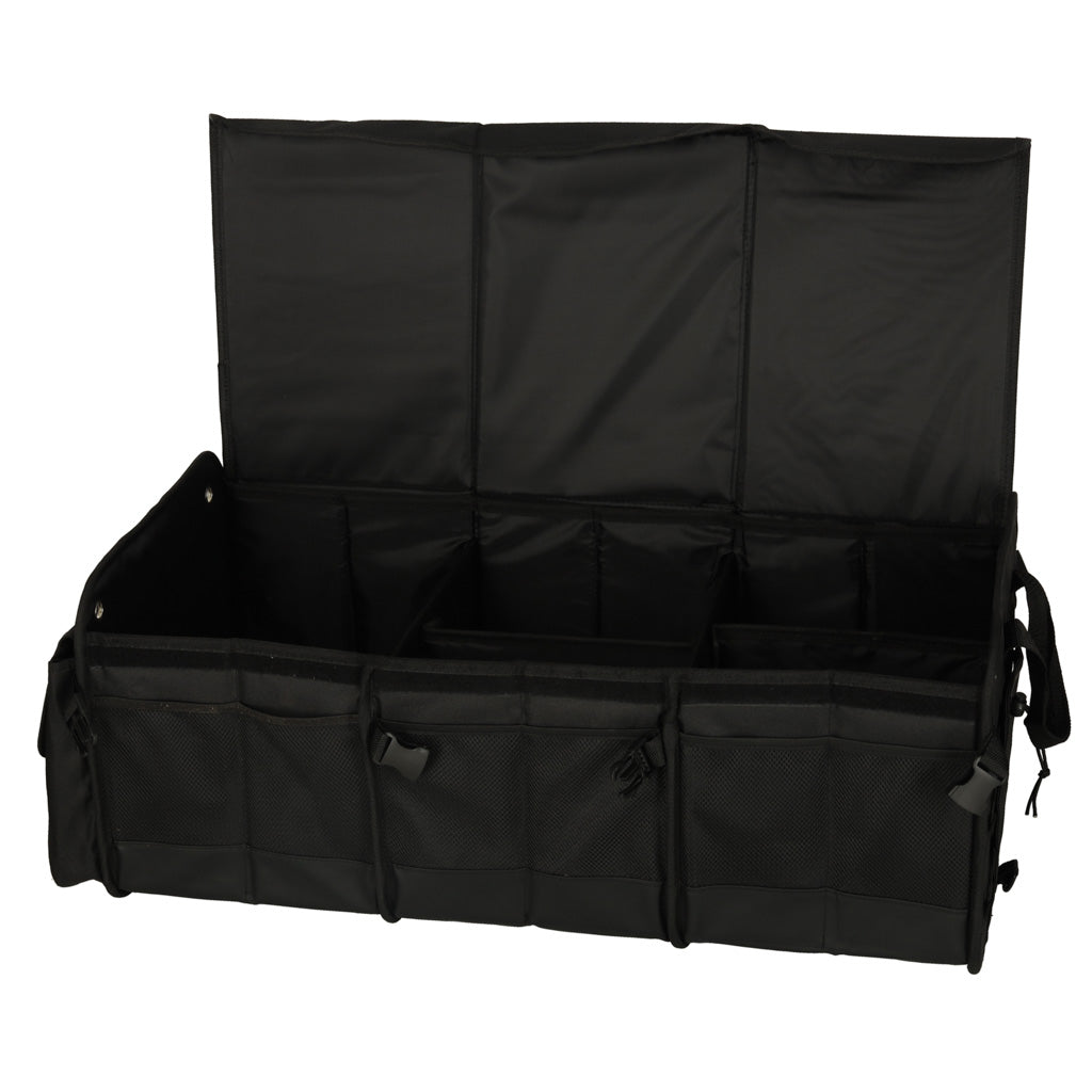 Organizer do bagażnika samochodowego z torbą termiczną XXL 100 l 3-komorowy, składany, wodoodporny, 75x37x32 cm
