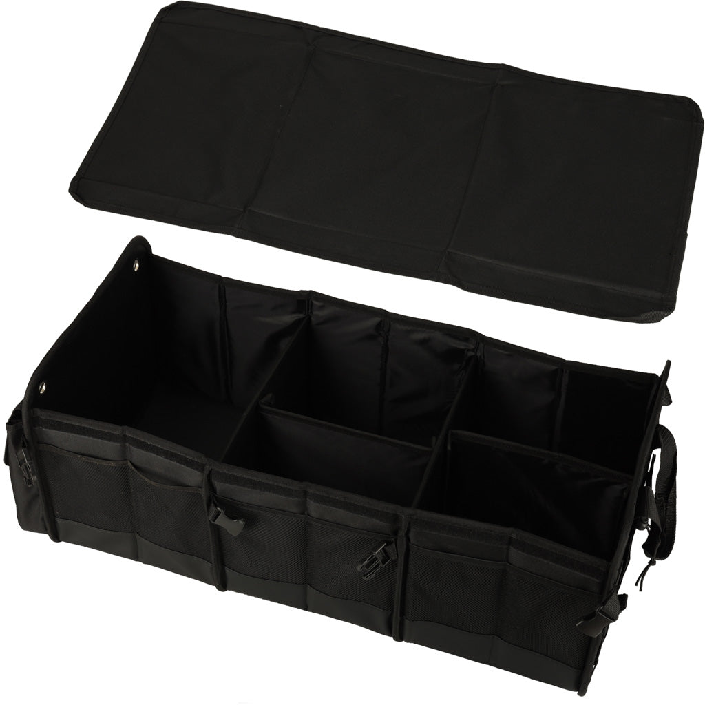 Organizer do bagażnika samochodowego z torbą termiczną XXL 100 l 3-komorowy, składany, wodoodporny, 75x37x32 cm