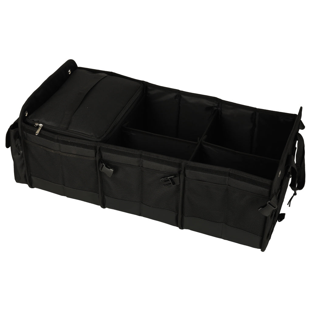 Organizer do bagażnika samochodowego z torbą termiczną XXL 100 l 3-komorowy, składany, wodoodporny, 75x37x32 cm