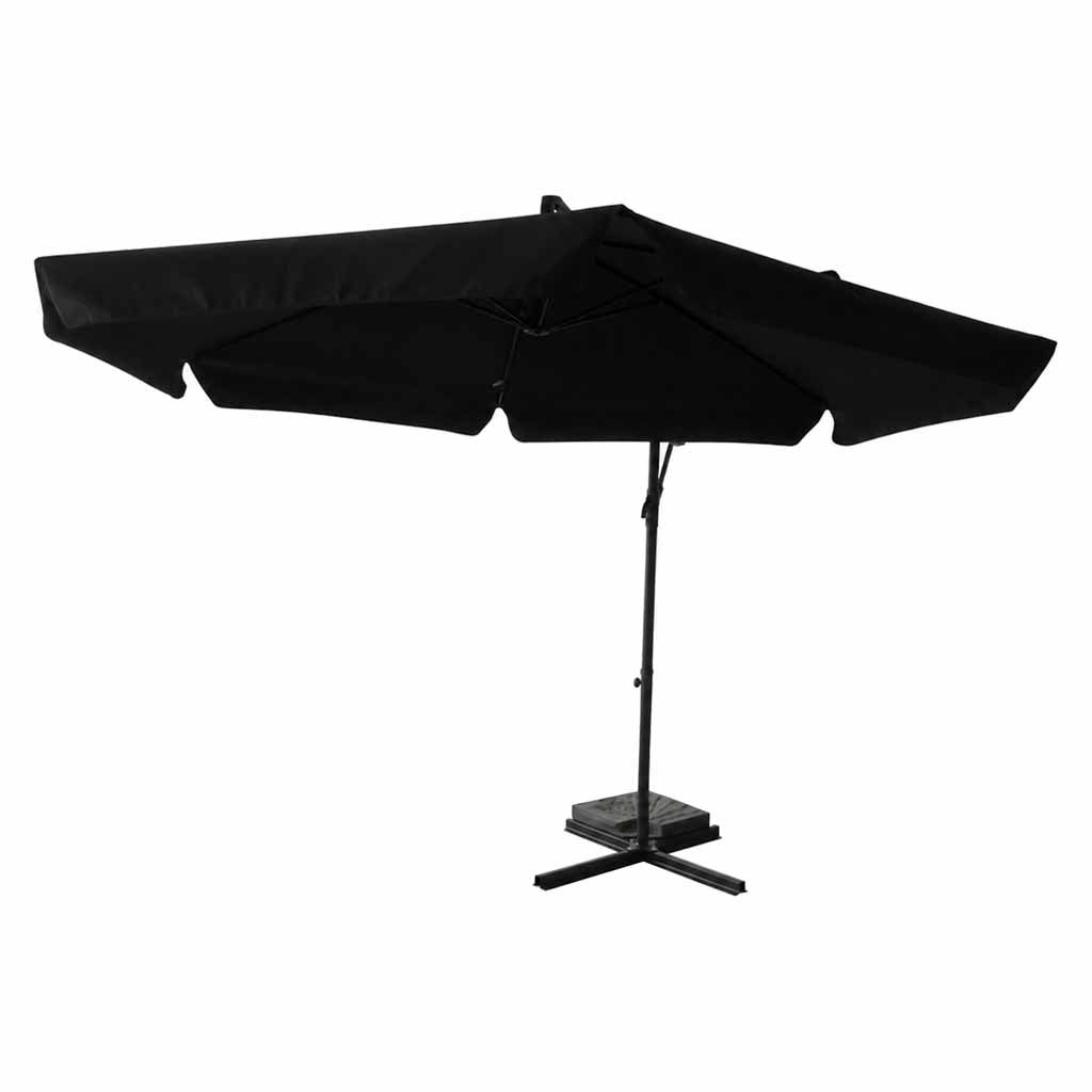 Parasol ogrodowy LUARO z bocznym wysięgnikiem 290 cm czarny