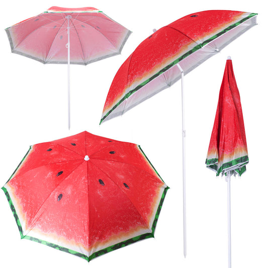 Parasol ogrodowy plażowy 150 cm regulowany łamany arbuz UV