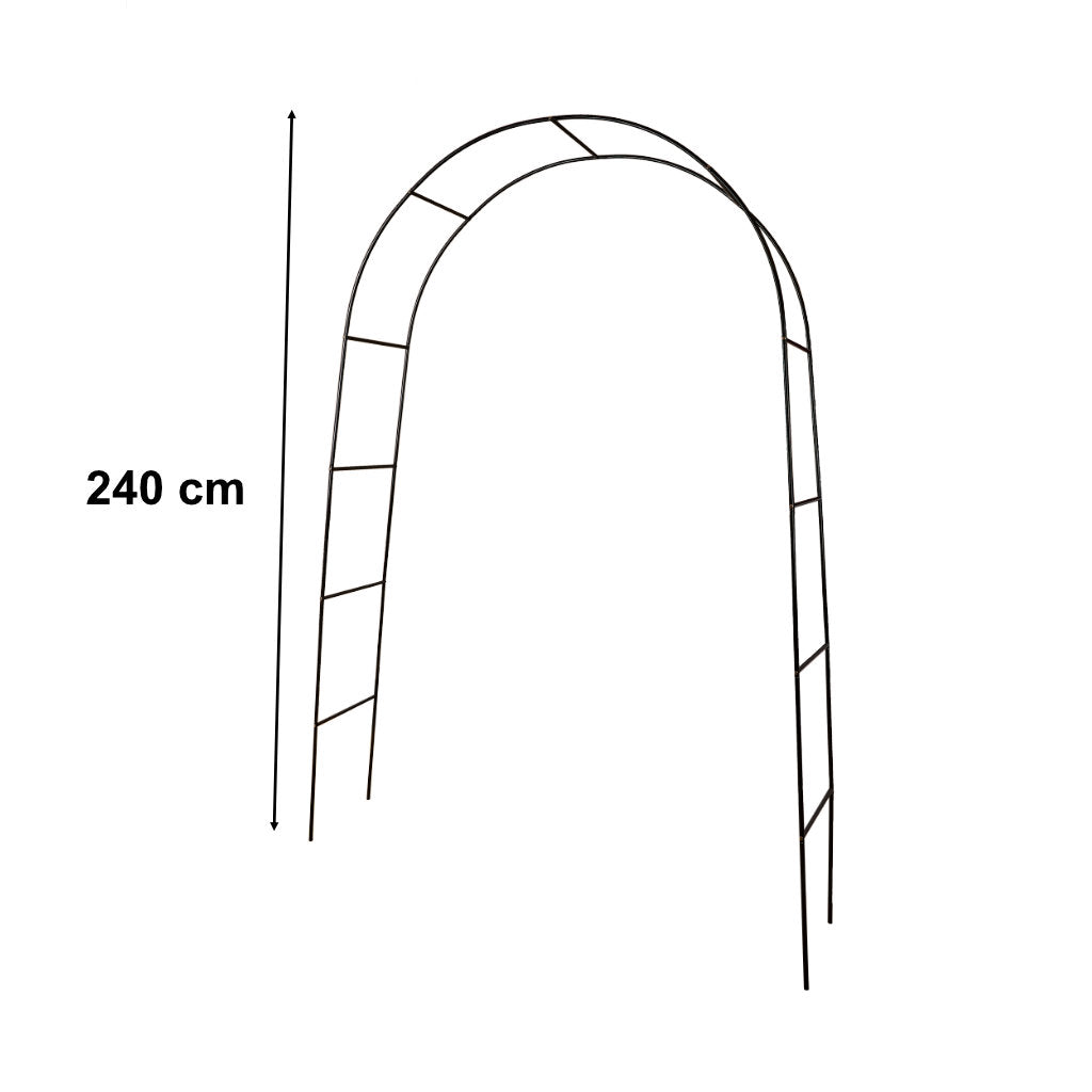Pergola ogrodowa metalowa łuk LUARO 240 x 140 cm czarna