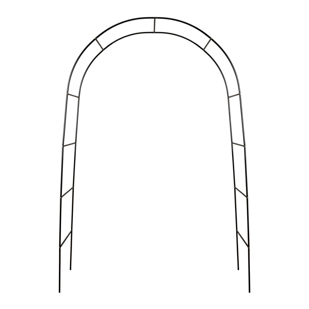 Pergola ogrodowa metalowa łuk LUARO 240 x 140 cm czarna