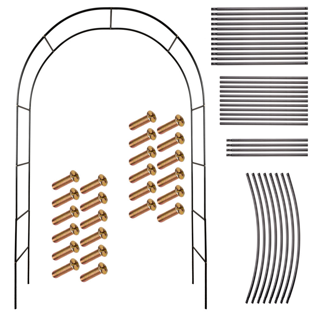 Pergola ogrodowa metalowa łuk LUARO 240 x 140 cm czarna