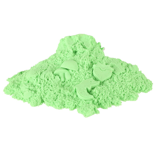 Piasek sensoryczny dla dzieci 1 kg zielony w woreczku