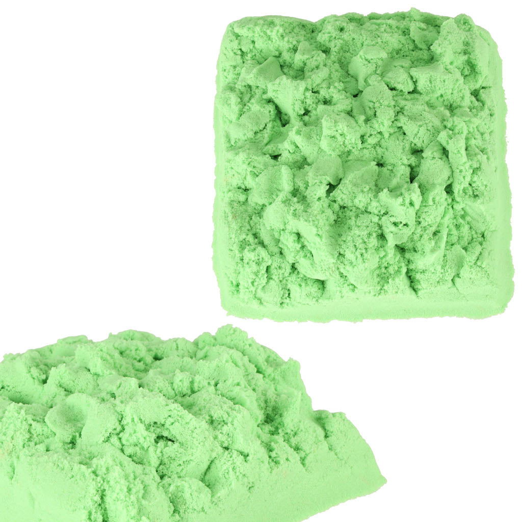 Piasek sensoryczny dla dzieci 1 kg zielony w woreczku